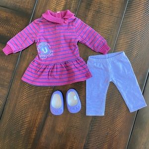 American Girl Doll Striped School Dress V6011